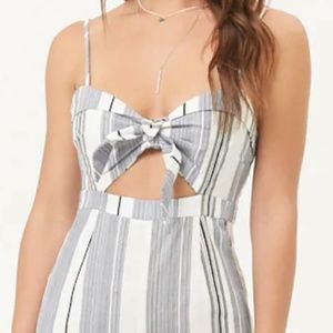 Striped Cutout Cami Jumpsuit
